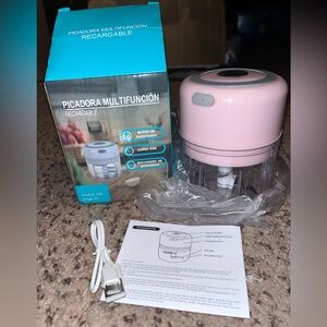 Pink Rechargeable Multifunction Mini Food Chopper